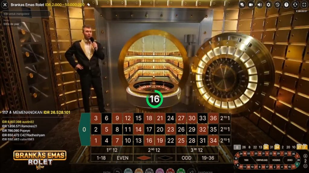 Brankas Emas Roulette Live