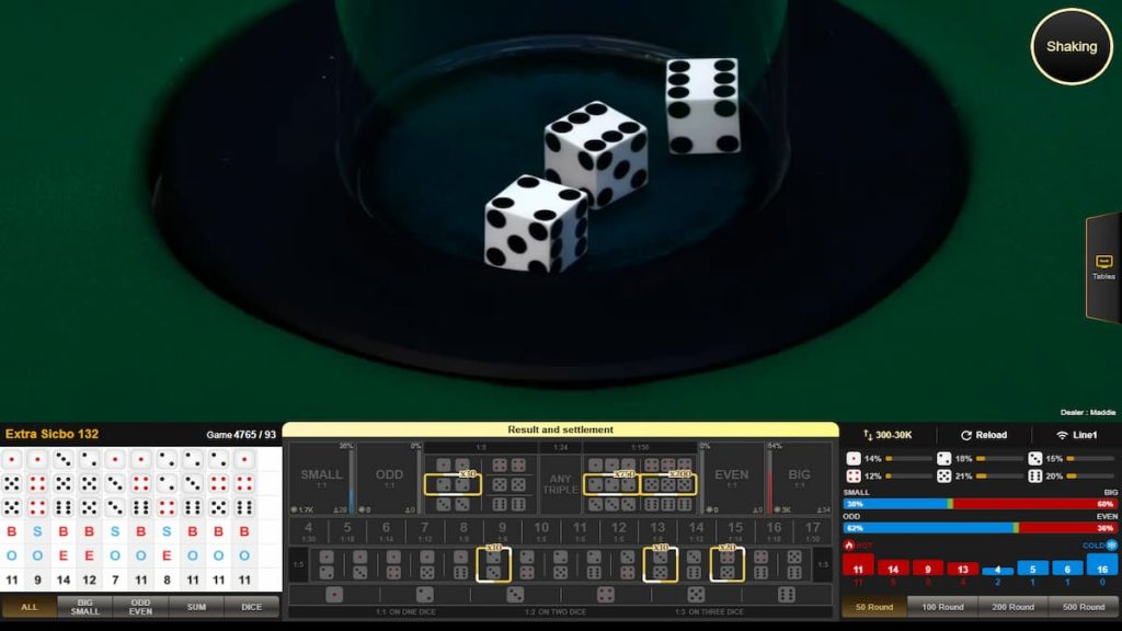 Dealer Sic Bo Live